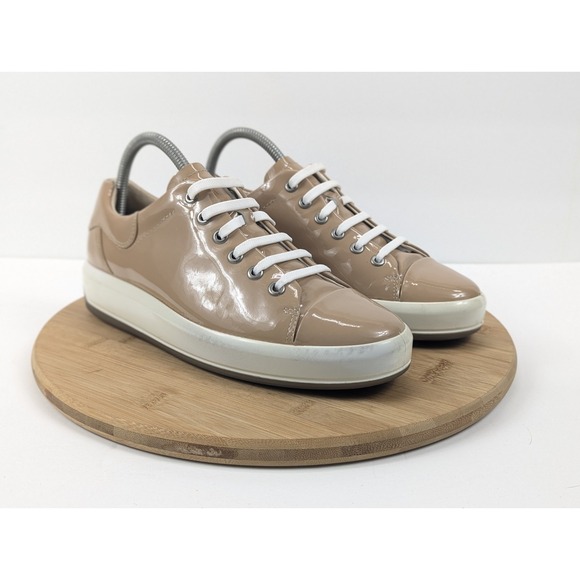Ecco Shoes - Ecco Soft 7 Womans 8 Shoes Patent Leather Platform Cap‎ Toe Slip On Sneakers